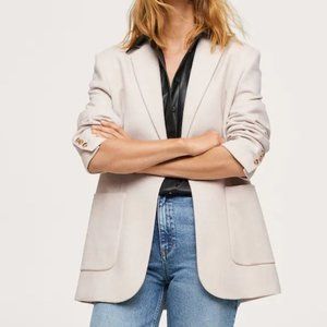 NWT Mango Oversized Wool Blazer Size S